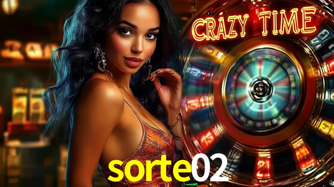 Mulher elegante ao lado da vibrante roda da fortuna do jogo de cassino ao vivo Crazy Time, um dos game shows mais populares e cheios de prêmios do sorte02.